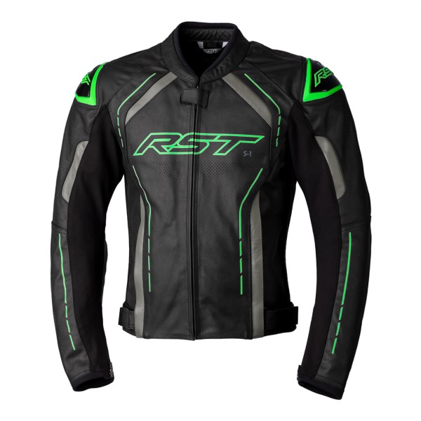 RST RST S1 CE Mens Leather Jacket Green